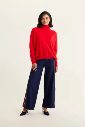 A Polo Bay Cashmere Sweater In Crimson