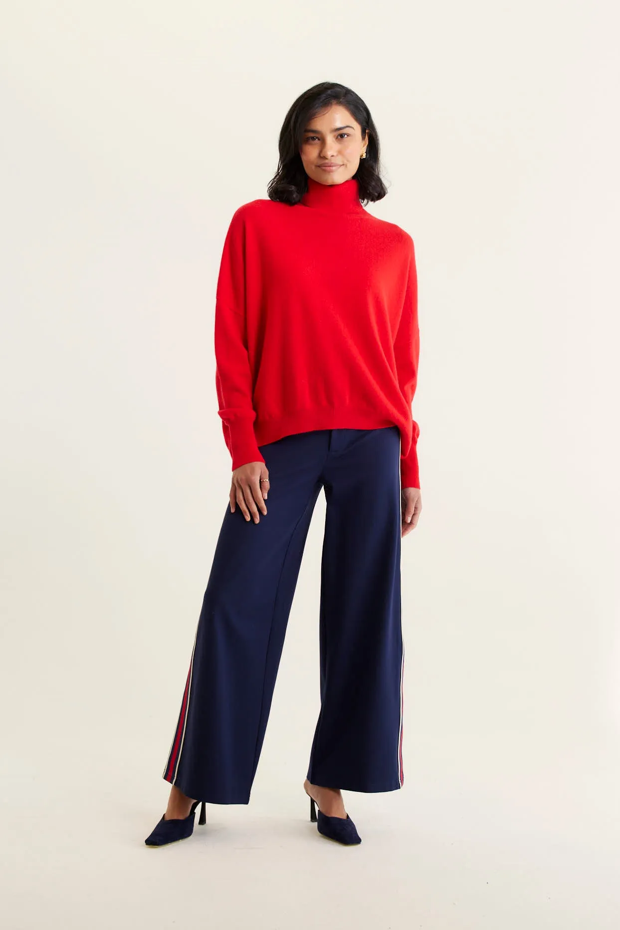 A Polo Bay Cashmere Sweater In Crimson