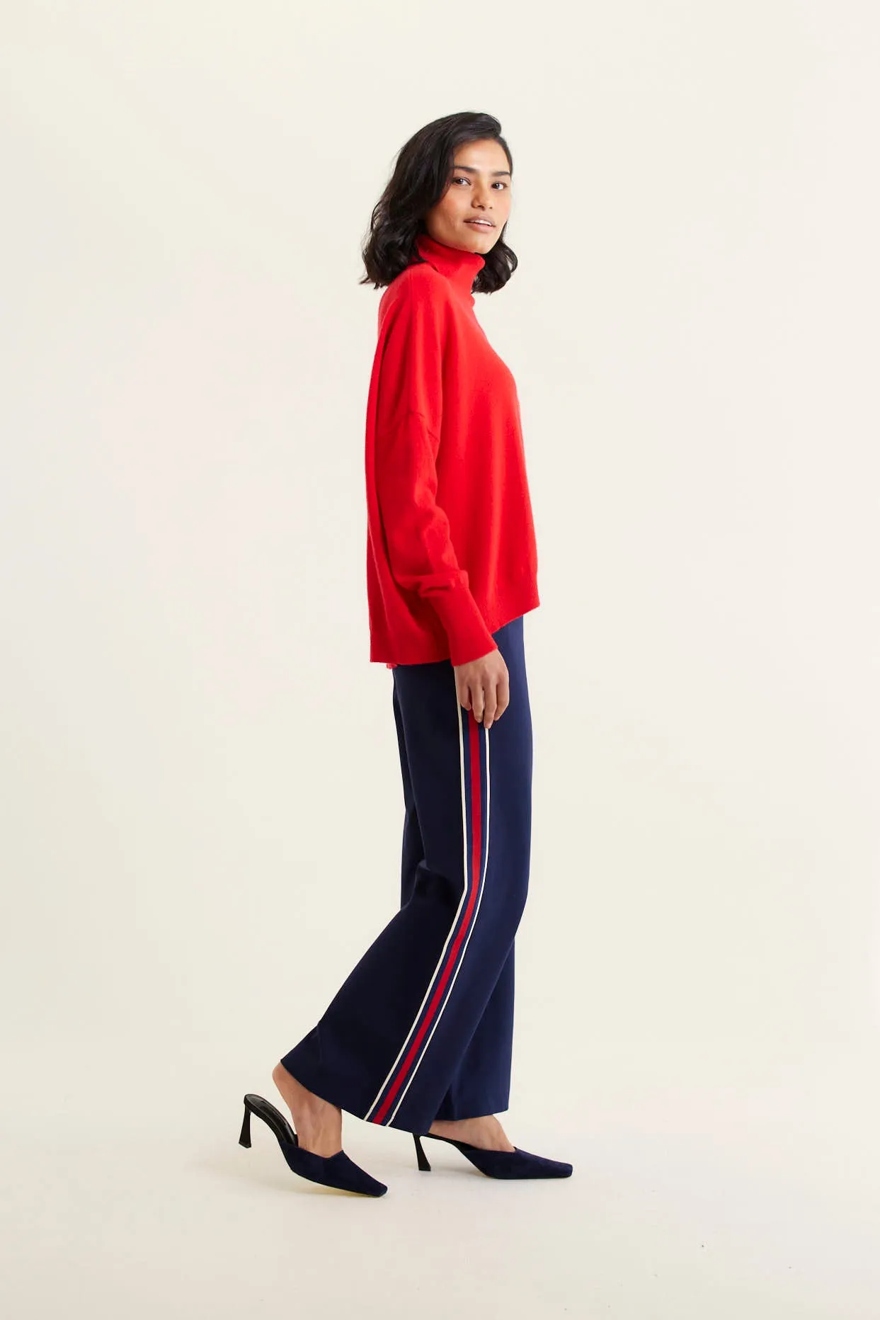A Polo Bay Cashmere Sweater In Crimson