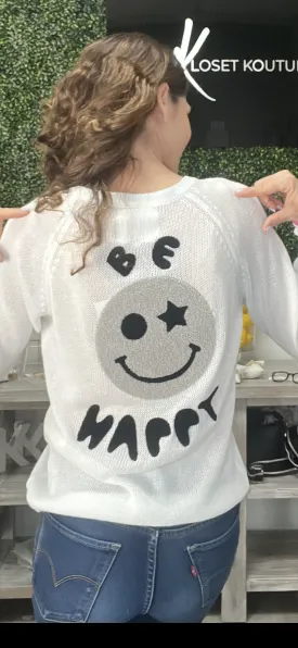 Be Happy-Wink Sweater