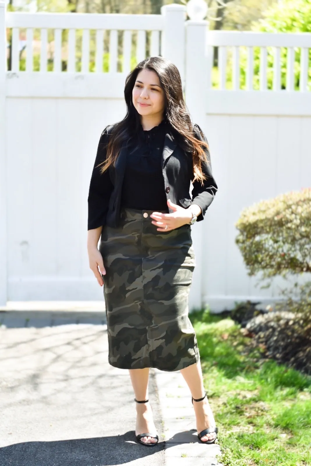 Camo Midi Skirt