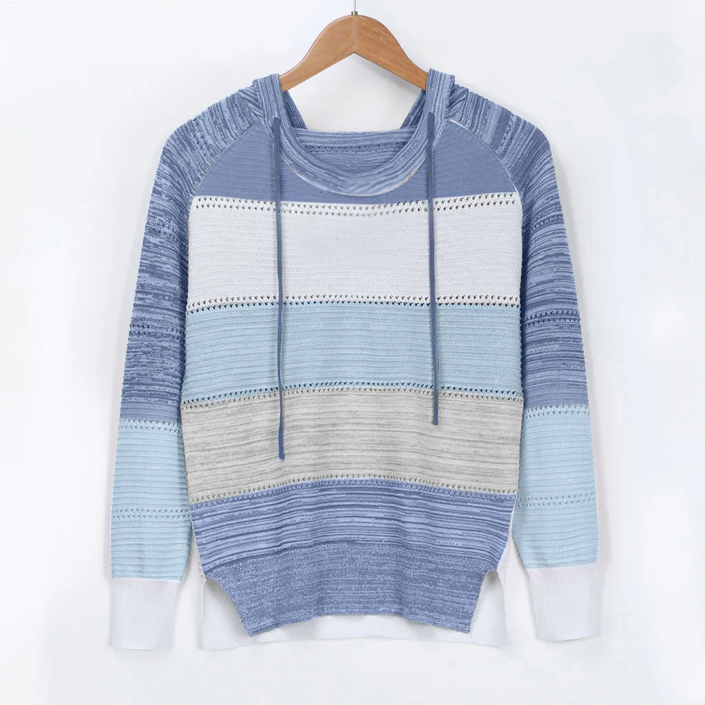 Fashion Round Neck Pullover Multicolor Sweater