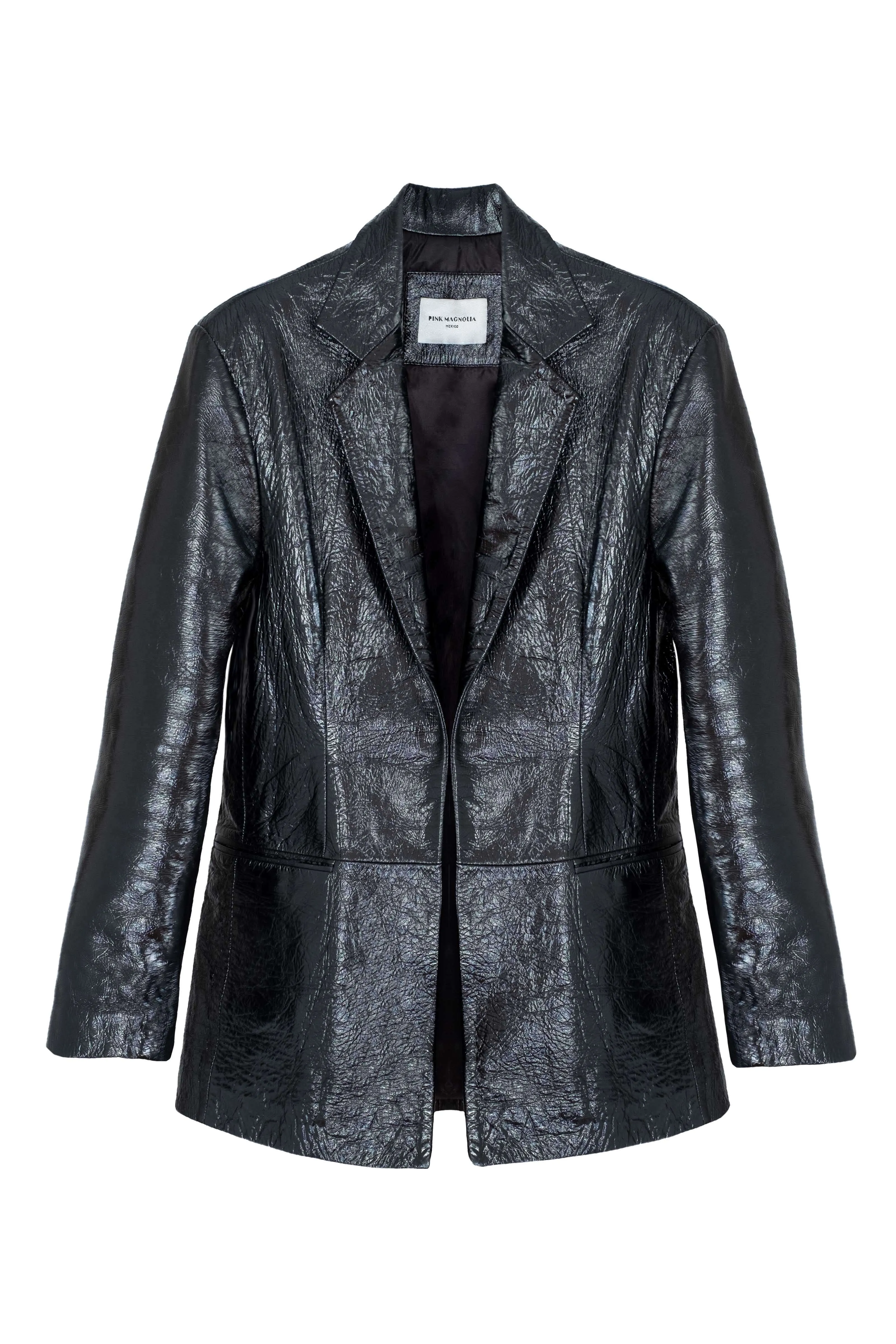 FRAMBUESA LEATHER BLAZER NEGRO preorder