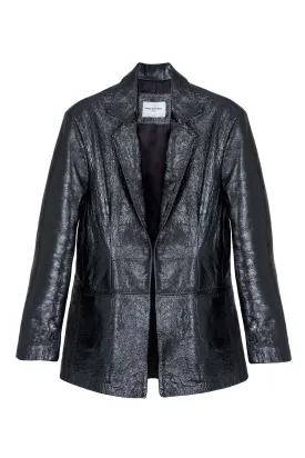 FRAMBUESA LEATHER BLAZER NEGRO preorder