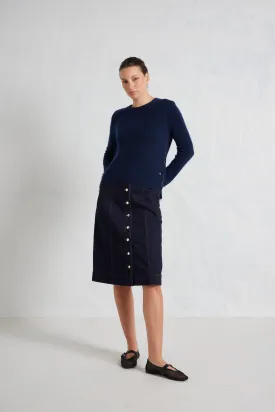 Georgia Cashmere Sweater in Midnight Navy