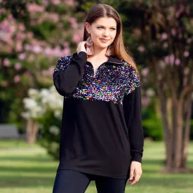 Rainbow Sequin Pullover