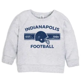 Roman & Leo - Indianapolis Football Crewneck Pullover in Heather Grey