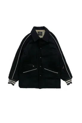 Solid Piping Car Coat