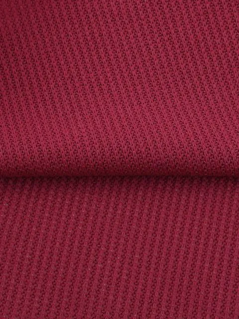 Solid Ribbed V-Neck Lightweight Sweaters