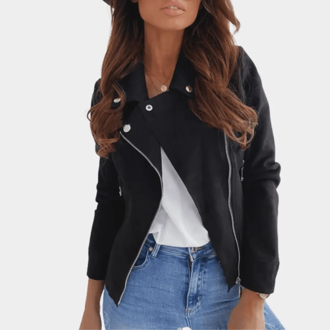 Women's PU Leather Jacket  Slim Fit Short Coat  Fringe Detail  Multiple Colours