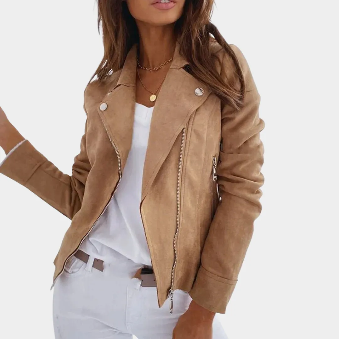 Women's PU Leather Jacket  Slim Fit Short Coat  Fringe Detail  Multiple Colours