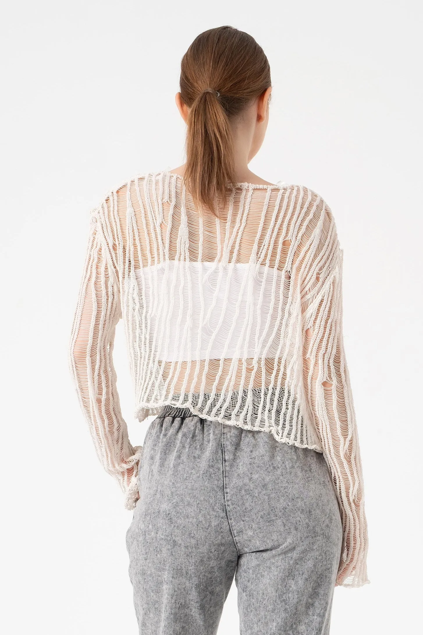WORN-OUT STYLE KNITWEAR