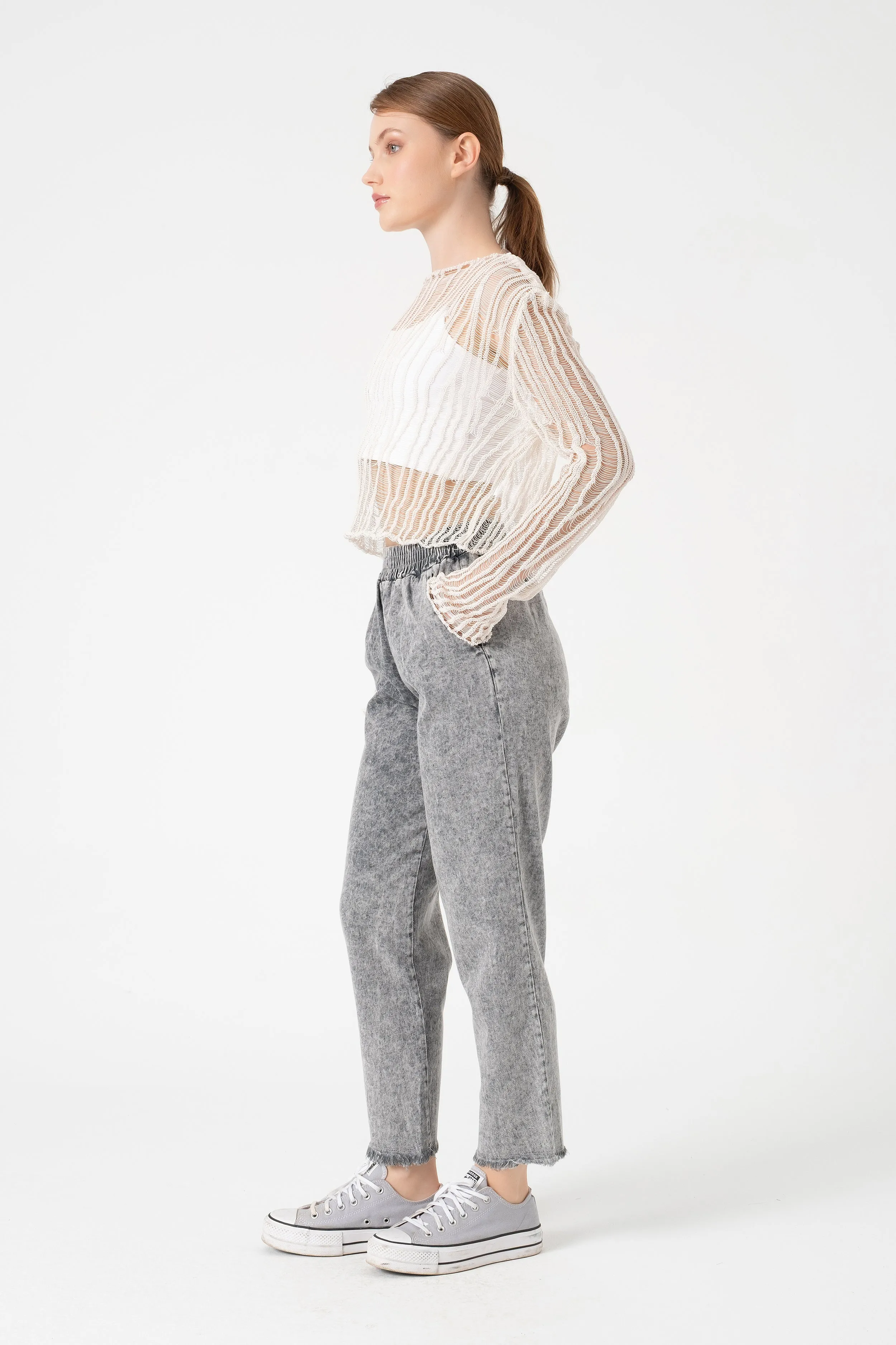 WORN-OUT STYLE KNITWEAR